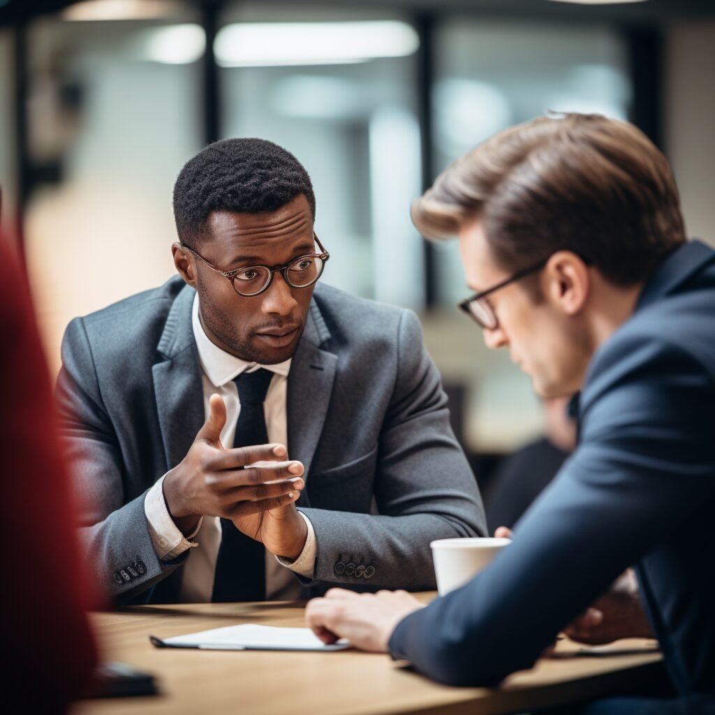 portrait professional business people working together 1